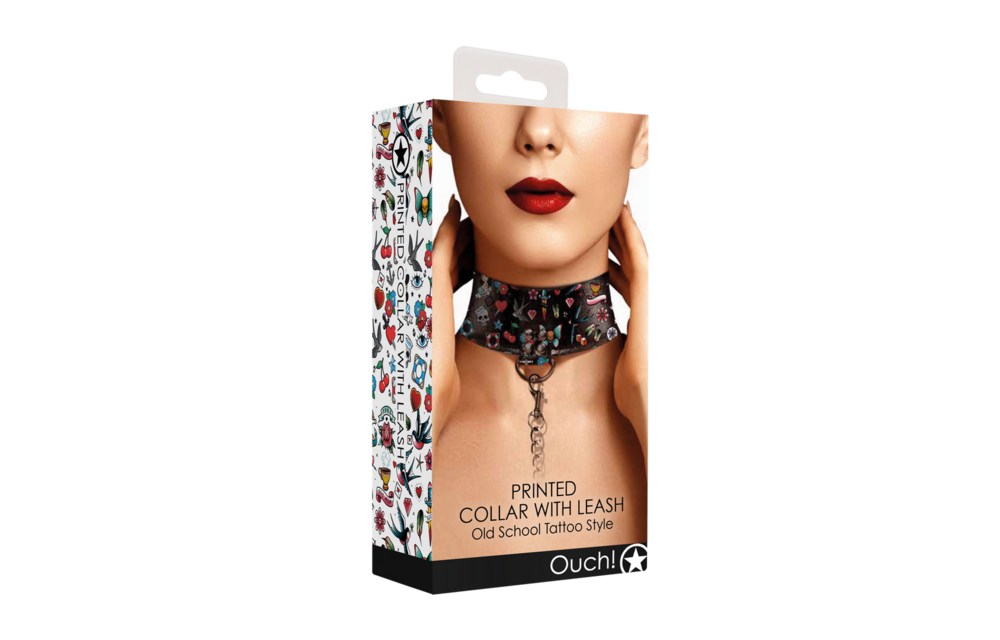 Printed Collar With Leash – Stylish, Sturdy & Comfortable