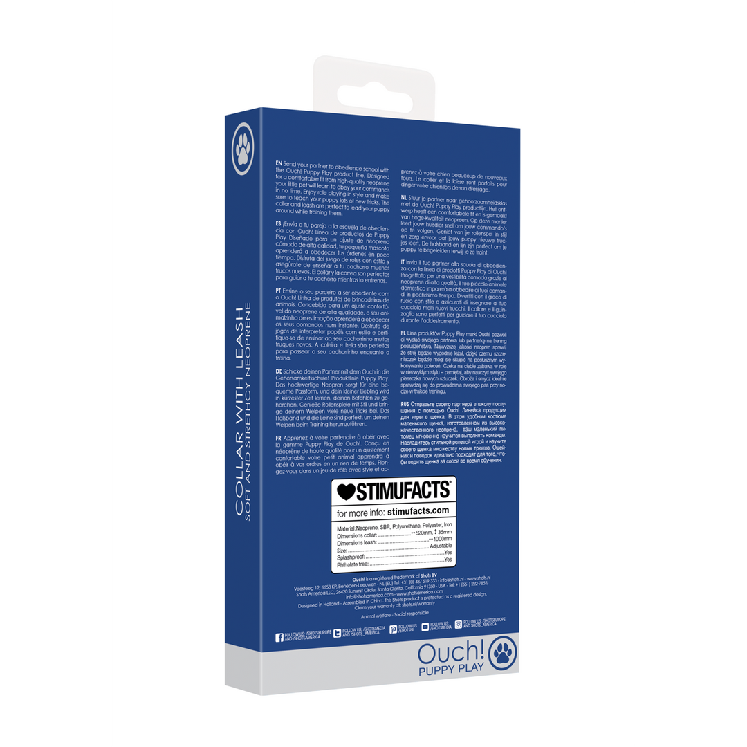 Neopren-Halsband mit Leine | Stilvolles und bequemes Training