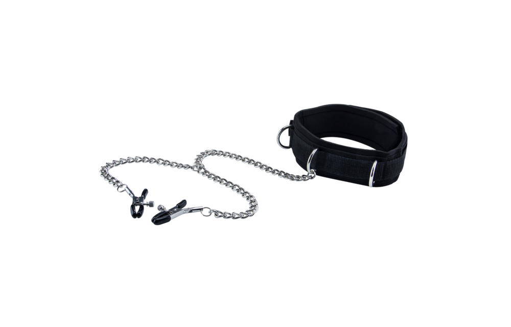 Klettverschluss-Halsband Schwarz – Bequem & verspielt dominieren