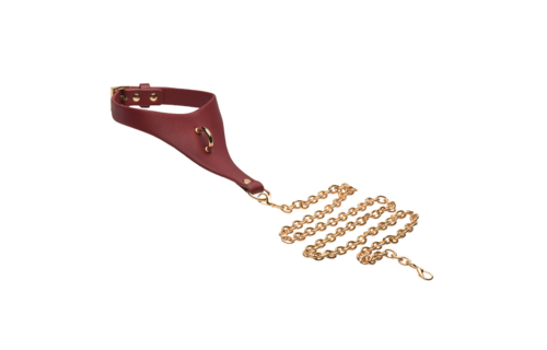 Captivate - Halsband met Lichaamsketting - Rood/Goud