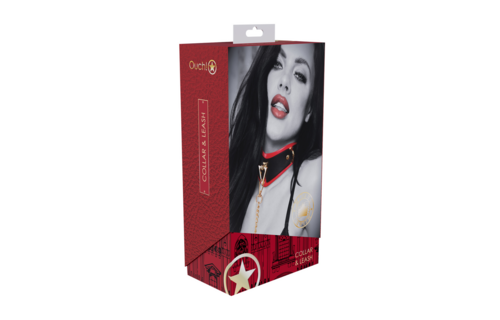 Milan Collection Collar & Leash Black/Red – Durable & Stylish