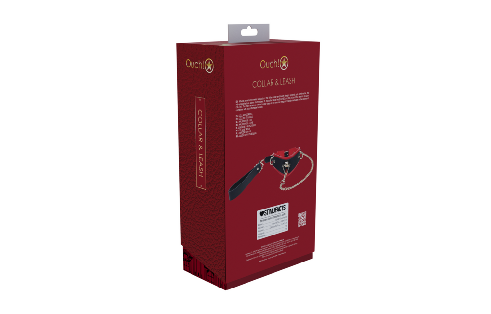 Milan Collection Collar & Leash Black/Red – Durable & Stylish