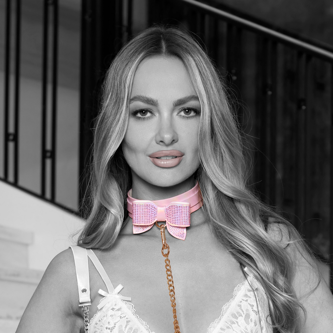 Paris Kollektion - Halsband mit Leine - Pink