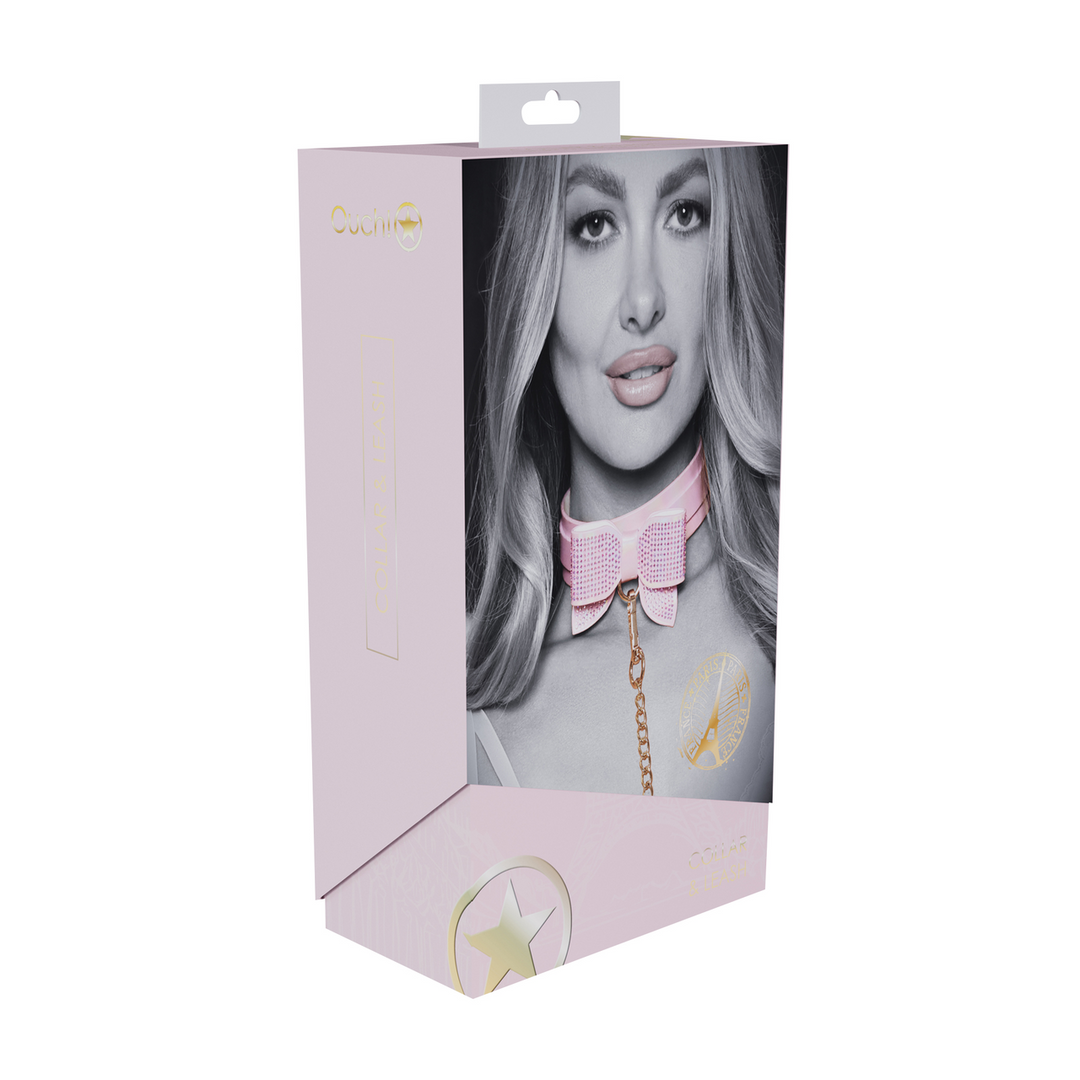 Paris Kollektion - Halsband mit Leine - Pink