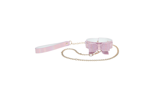 Paris Collectie - Halsband met Leash - Roze