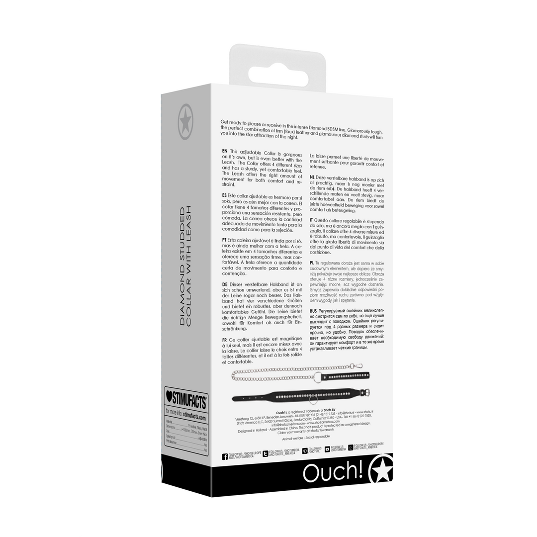 Diamant-Halsband mit Leine – Stilvoll & verstellbar BDSM