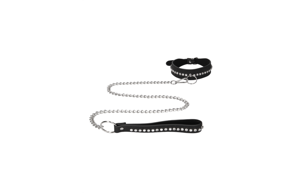 Diamanten Halsband Met Leash – Stijlvol & Verstelbaar Bdsm