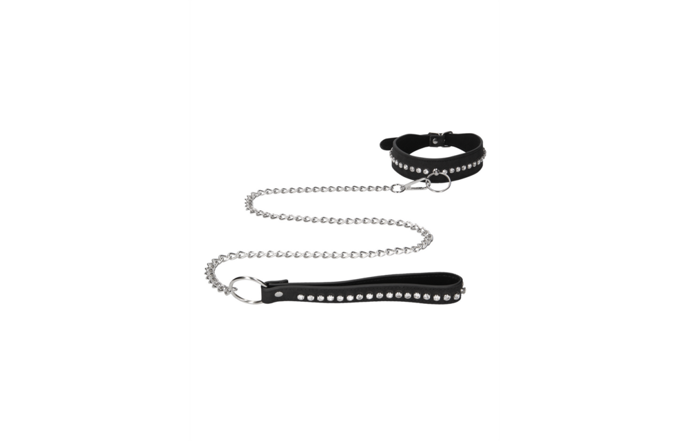 Diamond Collar with Leash – Stylish & Adjustable BDSM
