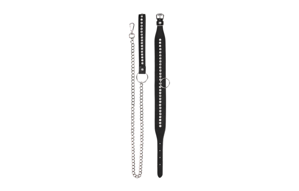 Diamant-Halsband mit Leine – Stilvoll & verstellbar BDSM
