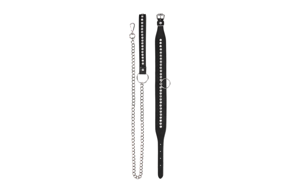 Diamond Collar with Leash – Stylish & Adjustable BDSM