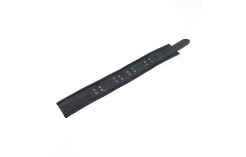 Leather Necklace 3 D Rings - Black