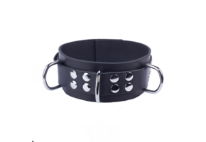 Ultra Leather Collar Black - Cool & Durable Leather Accessory