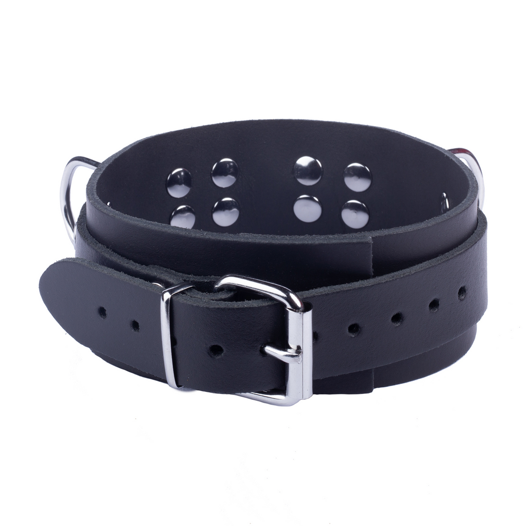 Ultra Leather Collar Black - Cool & Durable Leather Accessory