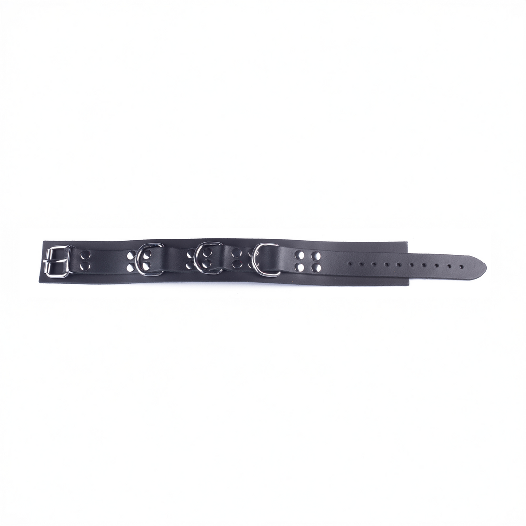 Ultra Leather Collar Black - Cool & Durable Leather Accessory
