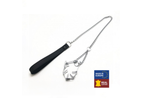 Leash with Choker for Penis Black/Silver – Stylish Leather