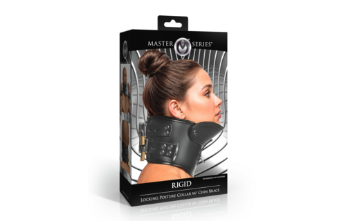 Rigid Lockable Posture Collar Black With Chin Rest | Xr Brands