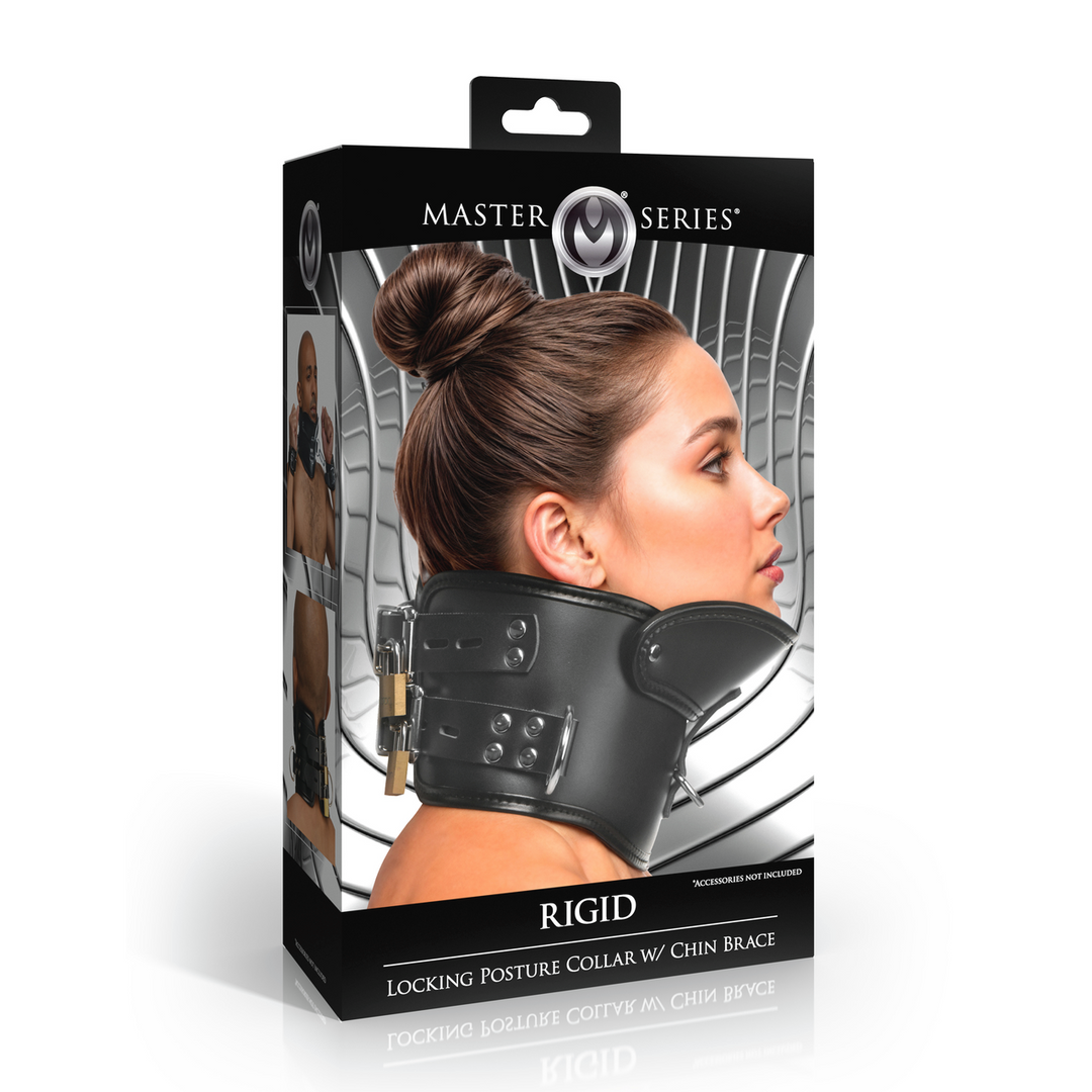 Rigid Lockable Posture Collar Black With Chin Rest | Xr Brands