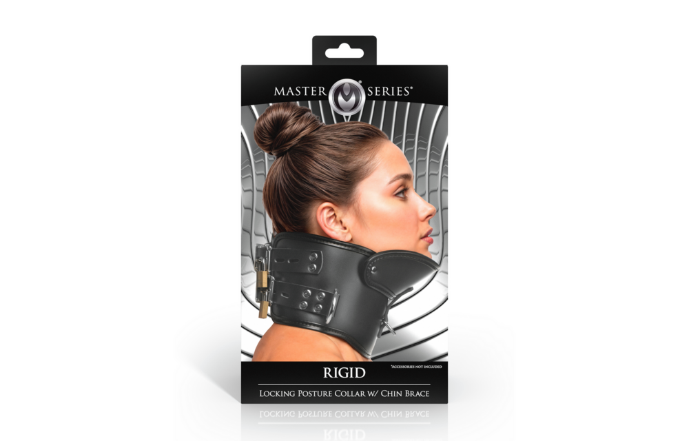 Rigid Lockable Posture Collar Black With Chin Rest | Xr Brands