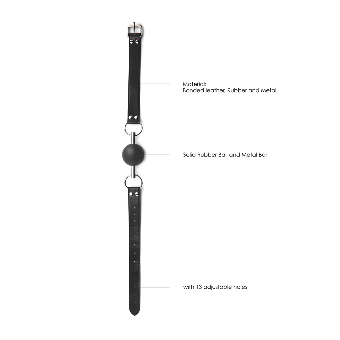 Massieve Ball Gag Van Leer | Stoer & Verleidelijk Speelplezier