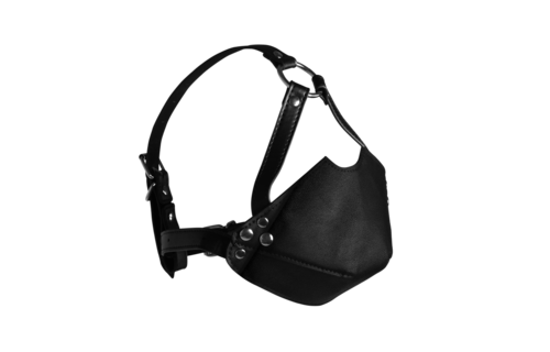 Hoofdharnas Met Mondbedekking & Ademend Ball Gag Zwart