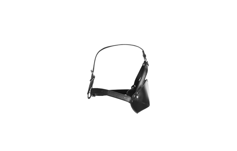 Hoofdharnas Met Mondbedekking & Ademend Ball Gag Zwart