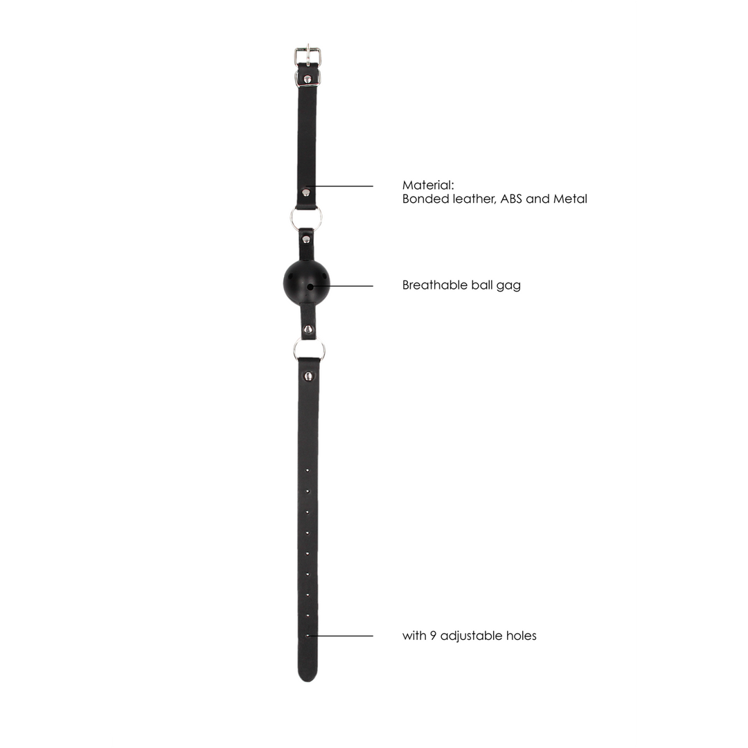 Ademende Ball Gag - Stijlvol & Verstelbaar Speelplezier