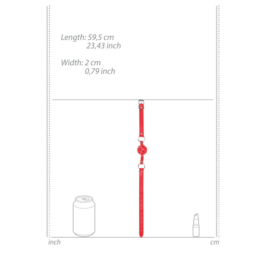 Ball Gag Red | Luxury Leather Straps & Safe Play | Ouch!