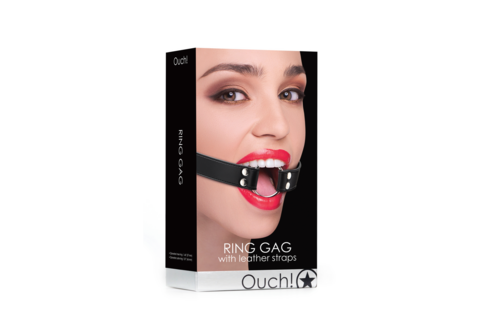 Ringknebel Ouch! Leder-Ringknebel – Verspielt & Stilvoll BDSM