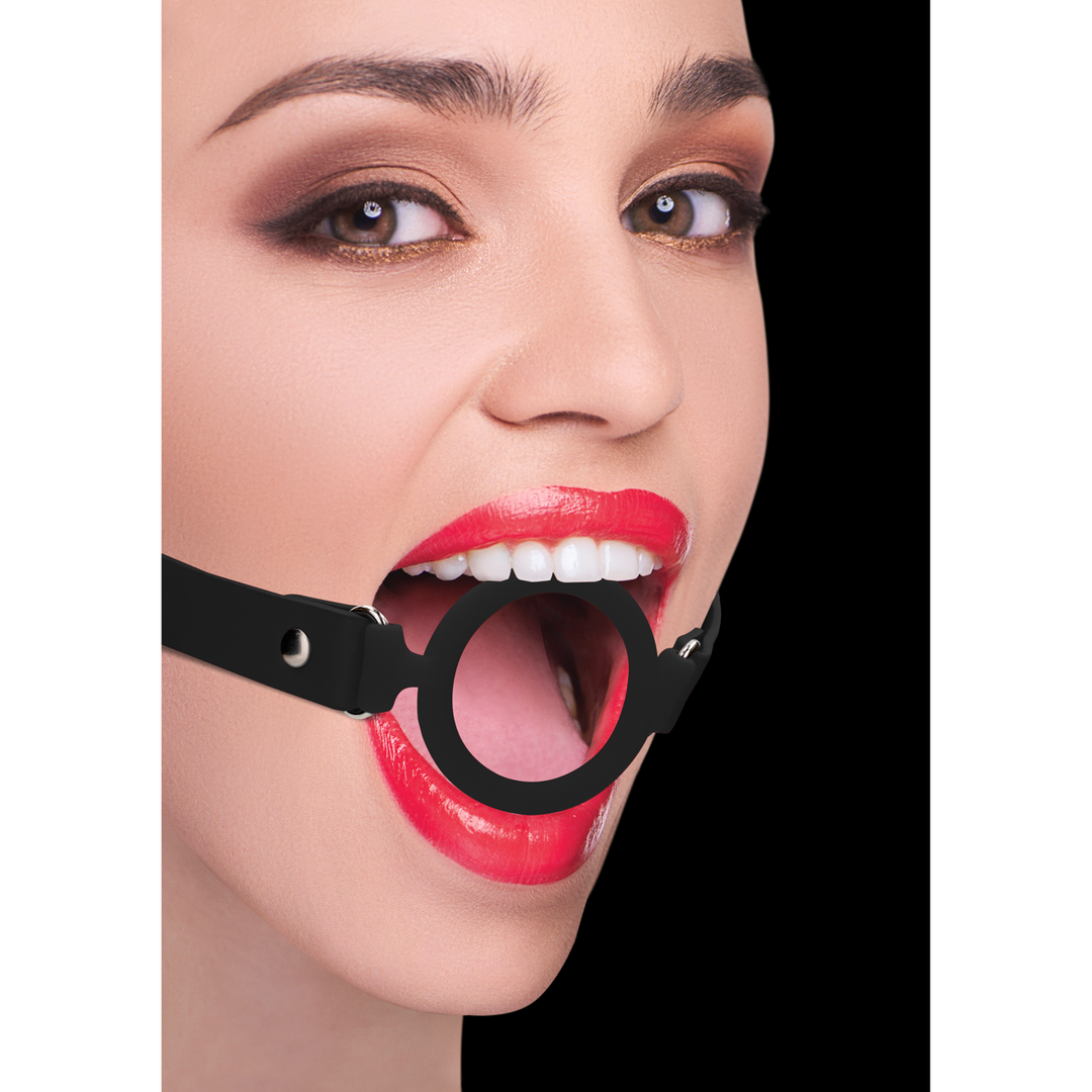 Silicone Ring Gag With Leather Straps | Comfort & Safety