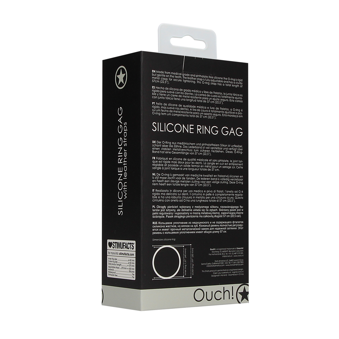 Siliconen Ring Gag Met Leren Straps | Comfort & Veiligheid