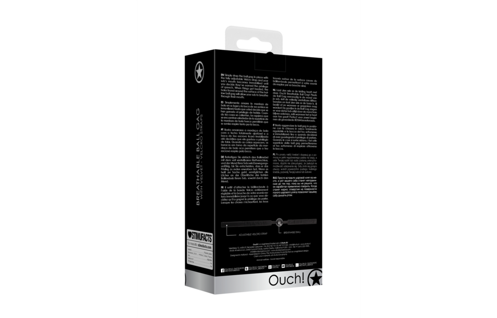 Verstelbare Ademende Ball Gag - Comfort & Controle Ouch!