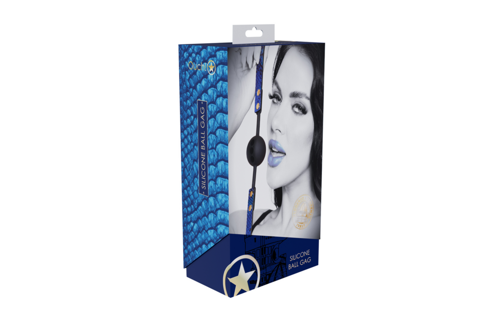 Florence Siliconen Ball Gag Blauw | Stijlvol & Comfortabel