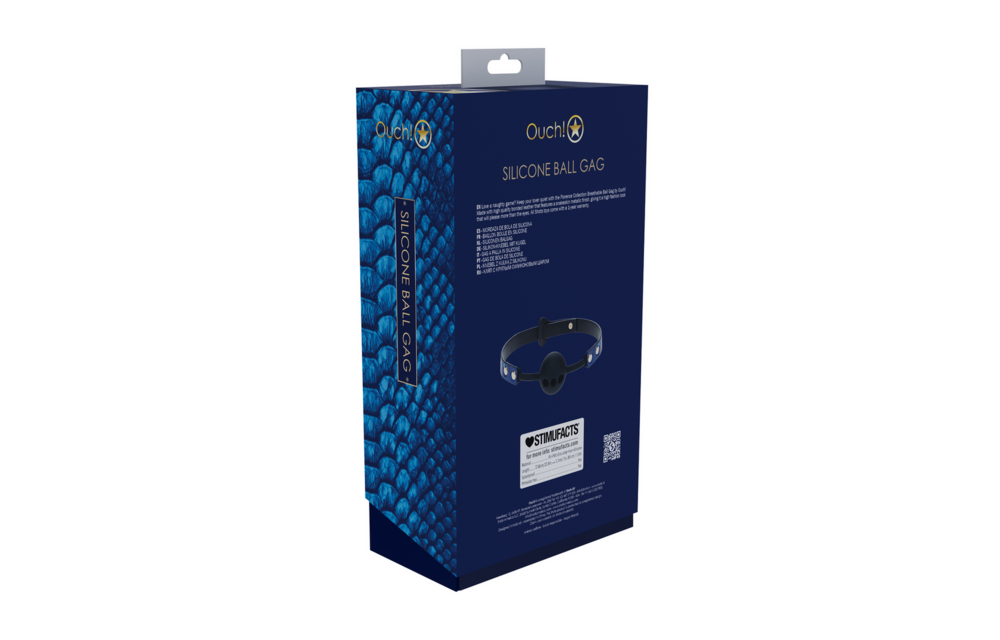 Florence Collectie - Siliconen Ball Gag - Blauw