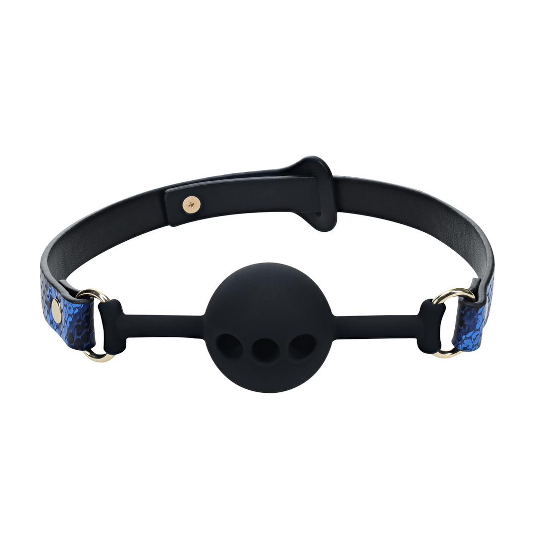Florence Siliconen Ball Gag Blauw | Stijlvol & Comfortabel