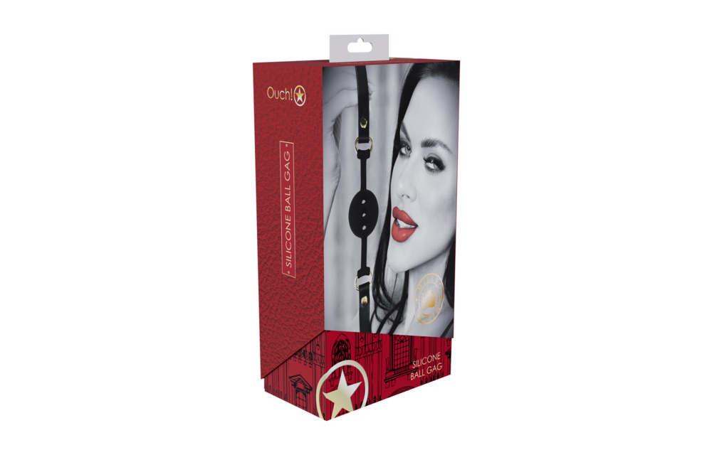 Milan Collection Ball Gag Black/Red - Comfort & Style