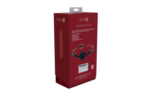 Milan Collection - Silicone Ball Gag - Black/Red