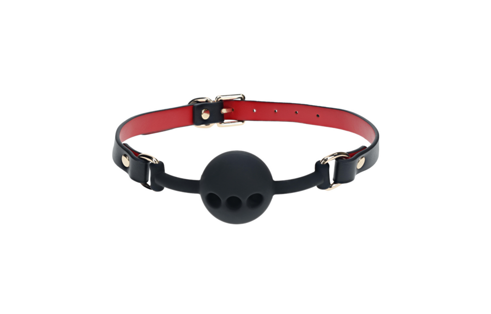 Milan Collectie Ball Gag Zwart/Rood - Comfort & Stijl
