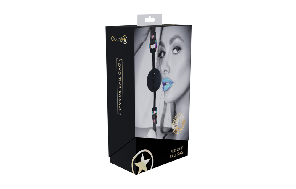 Venice Collectie - Siliconen Ball Gag - Zwart