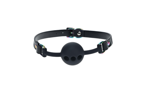 Venice Collectie - Siliconen Ball Gag - Zwart