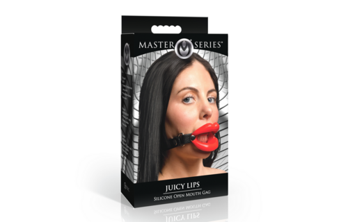 Juicy Lips Siliconen Open Mond Gag Rood – Kinky Plezier