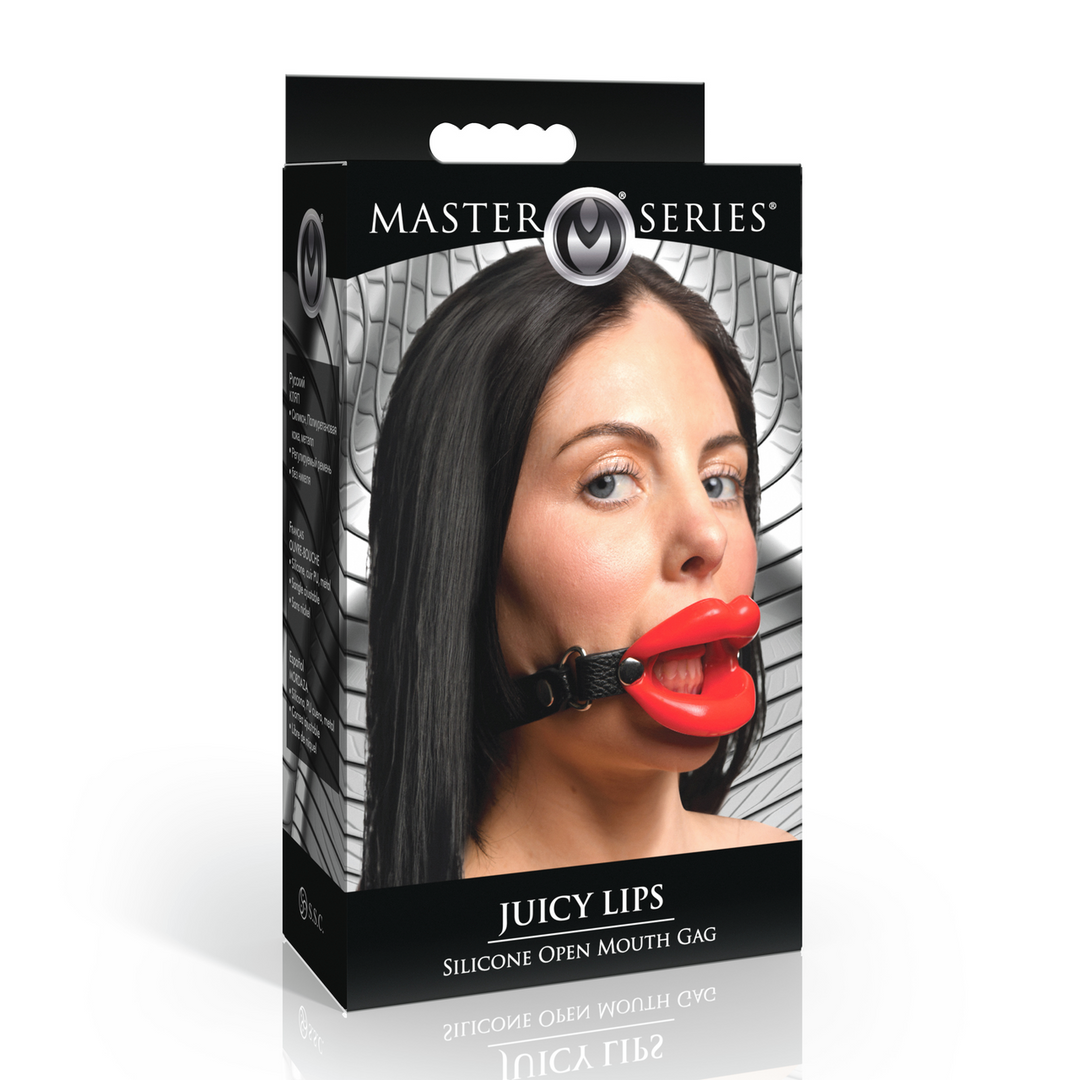Juicy Lips Silikon-Mundknebel Rot – Kinky Spaß