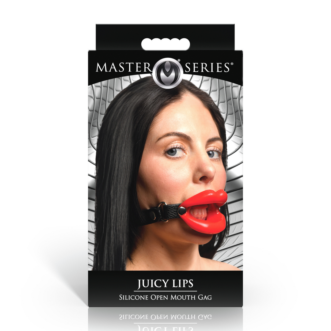Juicy Lips Silikon-Mundknebel Rot – Kinky Spaß