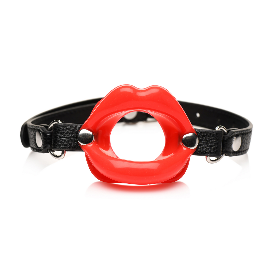 Juicy Lips Siliconen Open Mond Gag Rood – Kinky Plezier