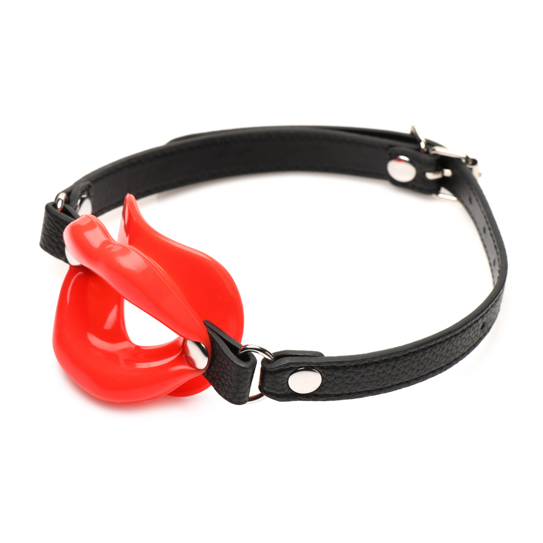 Juicy Lips Siliconen Open Mond Gag Rood – Kinky Plezier