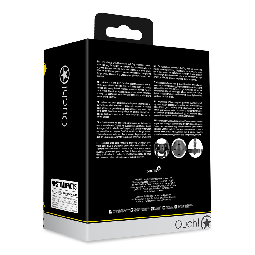 Mule with Removable Ball Gag Black – Ouch! By Shots