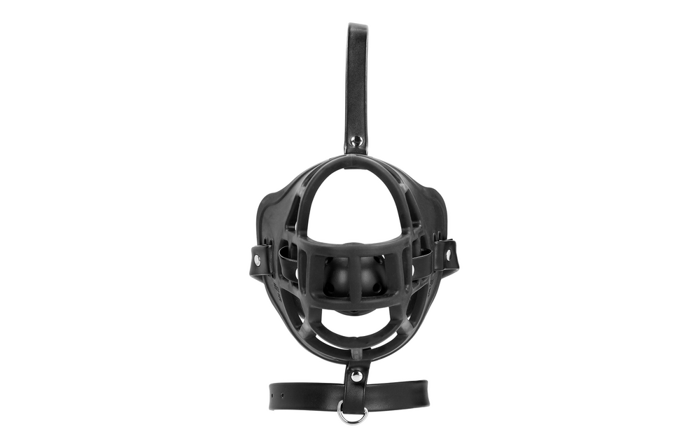 Muzzle with Removable Ball Gag - Black