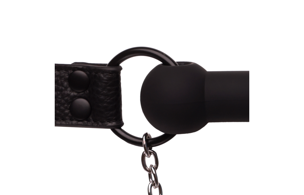 Silicone Bite Ball With Nipple Clamps Black | Ouch! By Shots