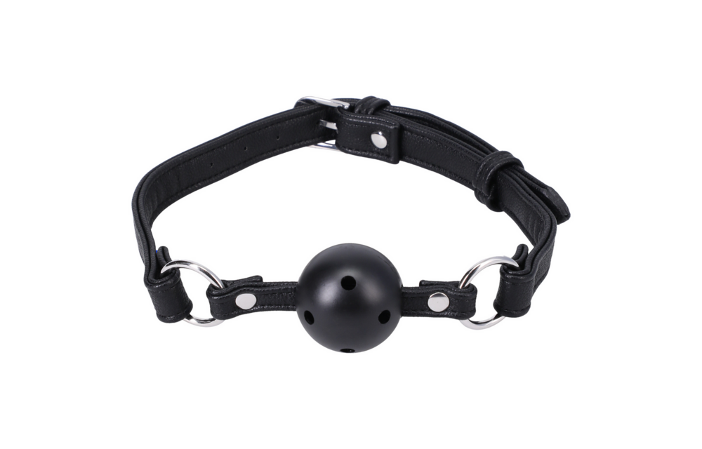 Vegan Leren Ball Gag - Comfort & Controle | Doc Johnson