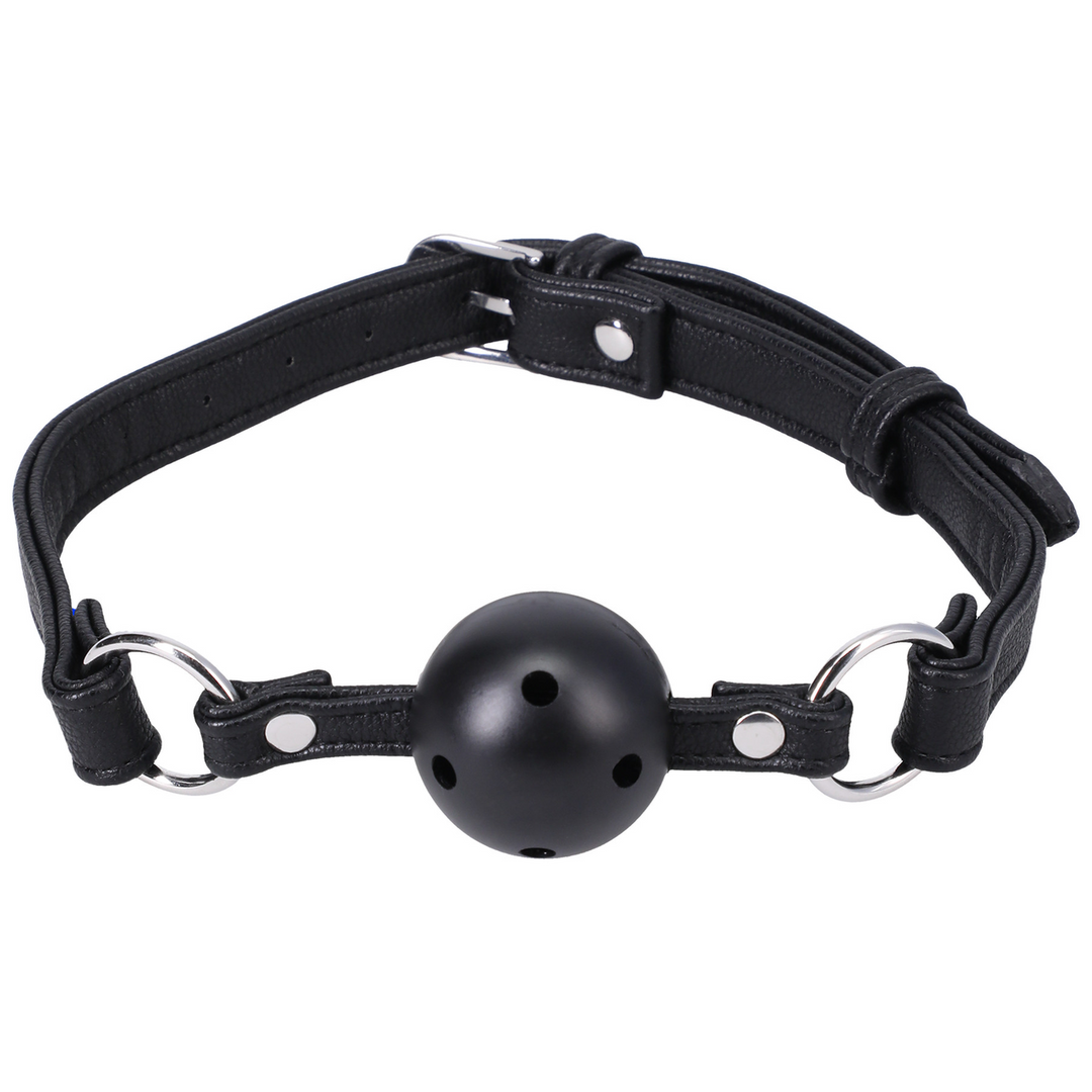 Vegan Leren Ball Gag - Comfort & Controle | Doc Johnson