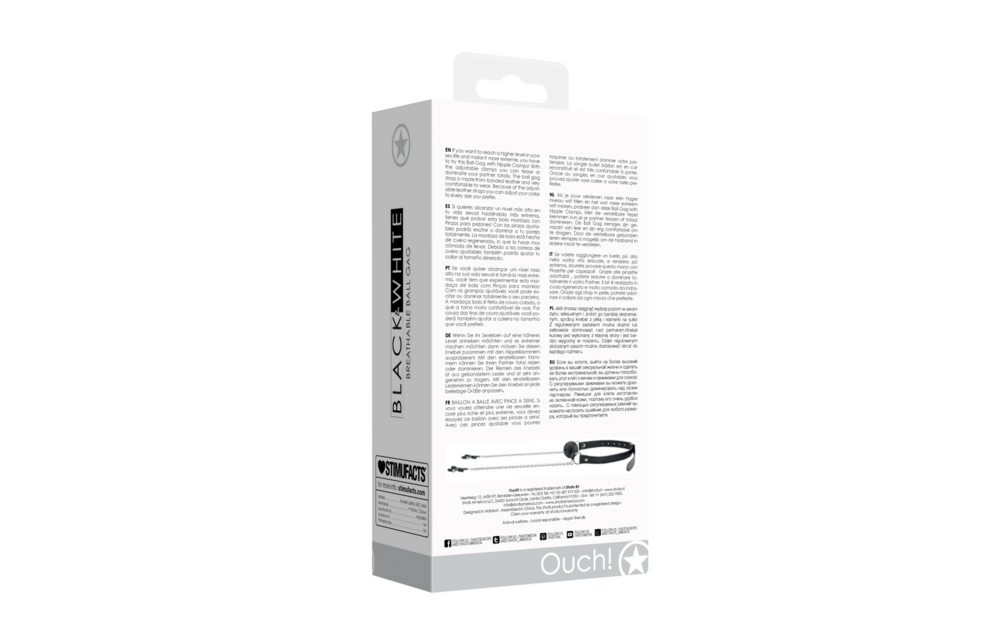 Ademende Ball Gag Met Tepelklemmen - Comfort & Spanning